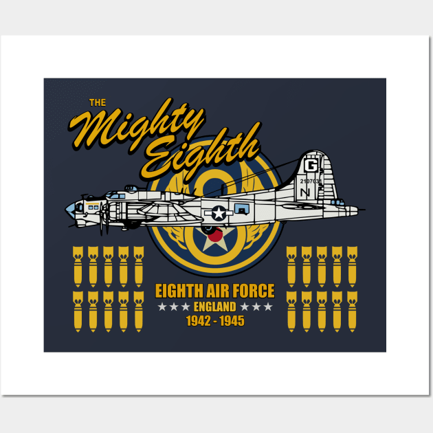 The Mighty Eighth - B-17 Flying Fortress Wall Art by TCP